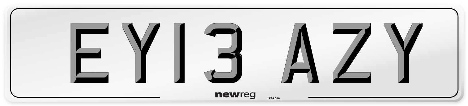 EY13 AZY Number Plate from New Reg